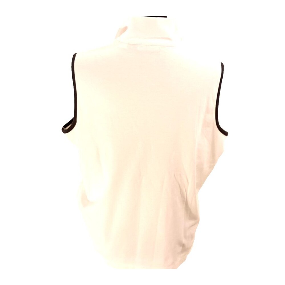 PGA Golf Club Emblem Ashworth White Tank Quarter Zip Women's Size L Polo Pima - Picture 4 of 9